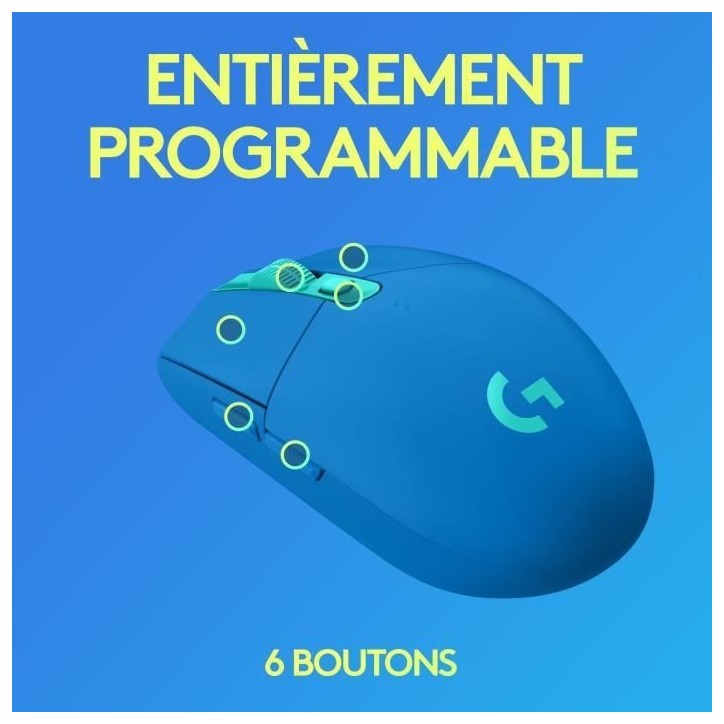 Souris gamer - Sans fil - Logitech G - G305 Lightspeed - Bleu Souris gamer - Sans fil - Logitech G - G305 Lightspeed - Bleu