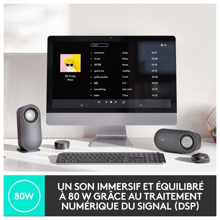 Enceinte PC - Sans fil - Logitech - Z407 - Noir Enceinte PC - Sans fil - Logitech - Z407 - Noir