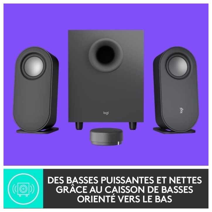 Enceinte PC - Sans fil - Logitech - Z407 - Noir Enceinte PC - Sans fil - Logitech - Z407 - Noir