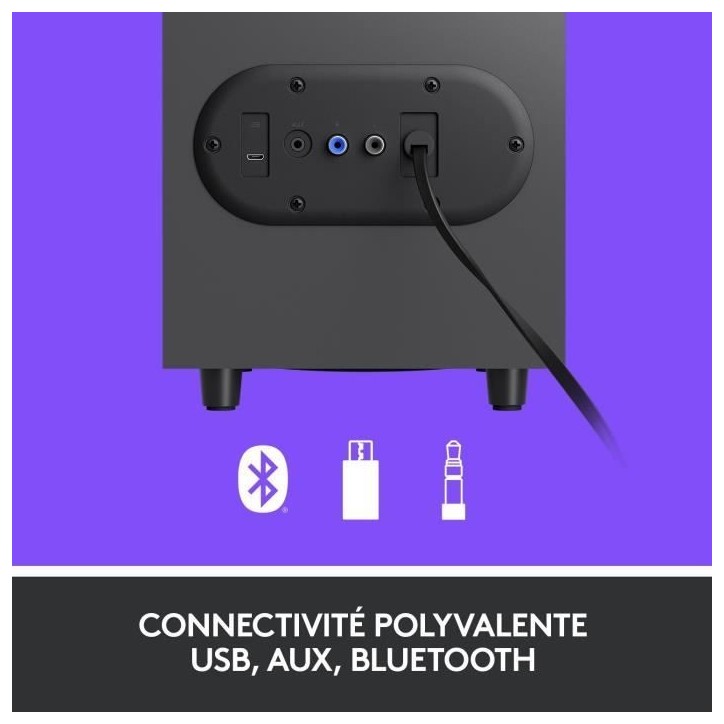 Enceinte PC - Sans fil - Logitech - Z407 - Noir Enceinte PC - Sans fil - Logitech - Z407 - Noir