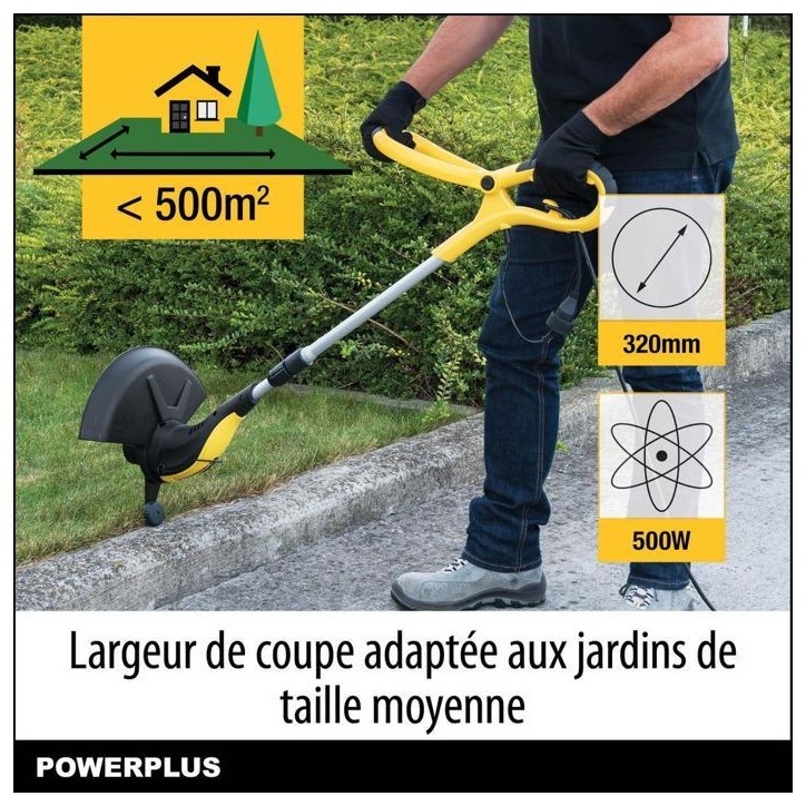 Powerplus Coupe-Bordure Électrique POWXG30033 - 500 W, 320 mm Ø, Jardinage Outillage, Coupe-Herbe & Coupe-Bordures pour votre Powerplus Coupe-Bordure Électrique POWXG30033 - 500 W, 320 mm Ø, Jardinage Outillage, Coupe-Herbe & Coupe-Bordures pour votre