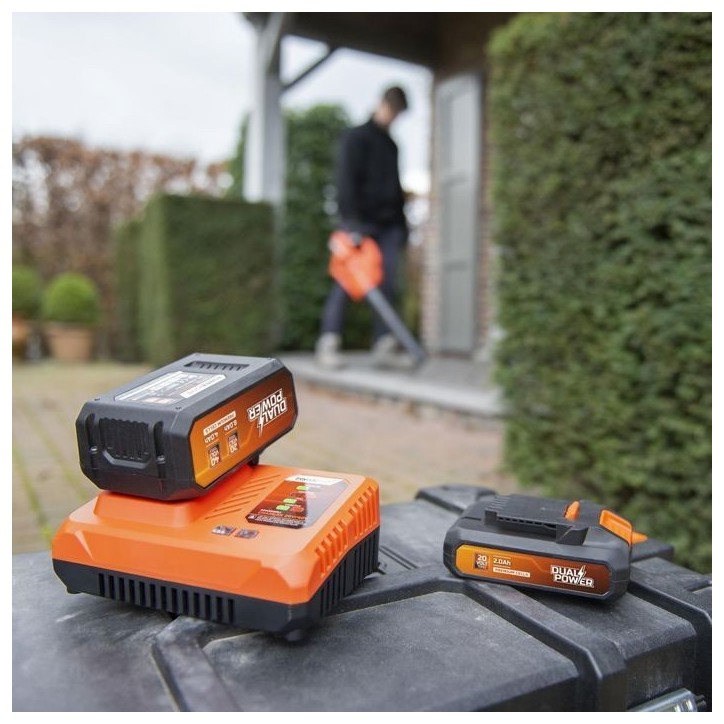 Batterie Dual Power POWDP9037 - pour Outils de Bricolage sans Fil de 20 V et 40 V - LED d'Indication de Puissance - Plateforme