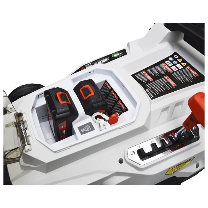 Tondeuse a batterie 37cm 40V - ELEM - TDE40V37-LI2BF - Fonction mulching - Moteur a induction