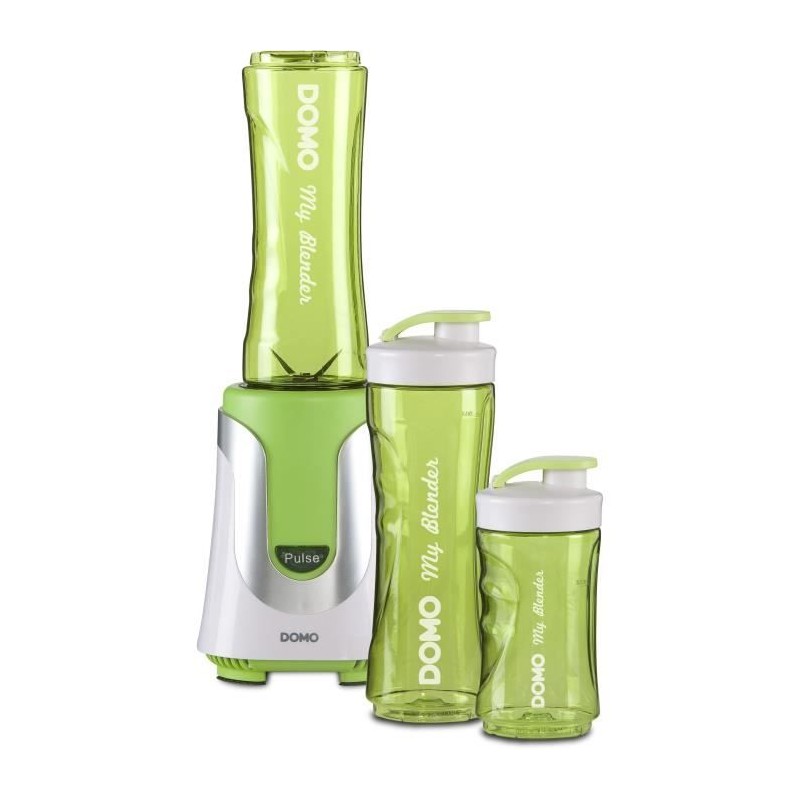 Blender individuel DOMO - DO436BL - 300W - 2 bols 600 ml et 300 ml inc