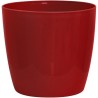 Cache-pot brillant - GARDEN ID - Shiny Rouge avec roulettes - 35 x 32