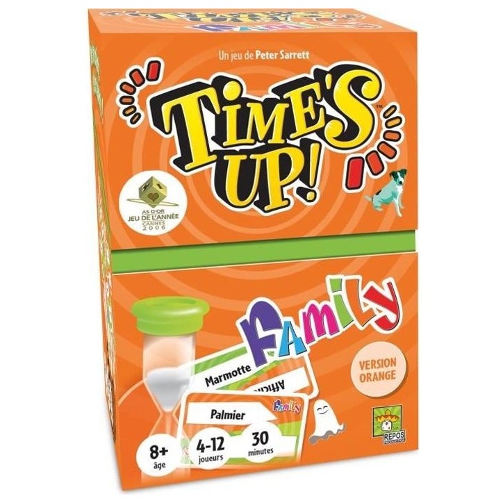 Asmodée - Repos Production - Time's Up! : Family - Version Orange - Jeu de société - a partir de 8 ans - 4 a 12 joueurs - 30