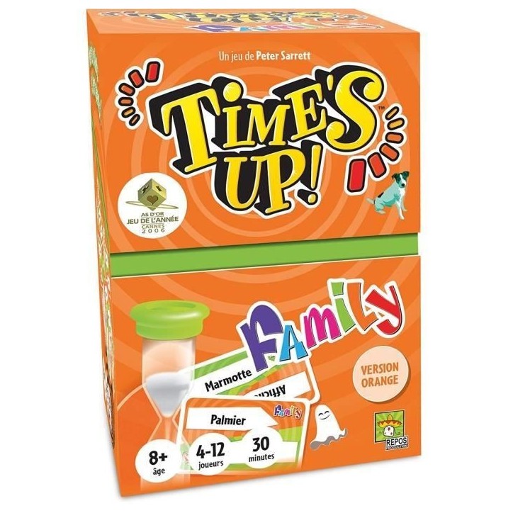 Asmodée - Repos Production - Time's Up! : Family - Version Orange - Jeu de société - a partir de 8 ans - 4 a 12 joueurs - 30