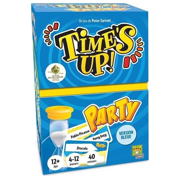 Asmodée - Repos Production - Time's Up! : Party - Version Bleue - Jeu de société - a partir de 12 ans - 4 a 12 joueurs - 40 m