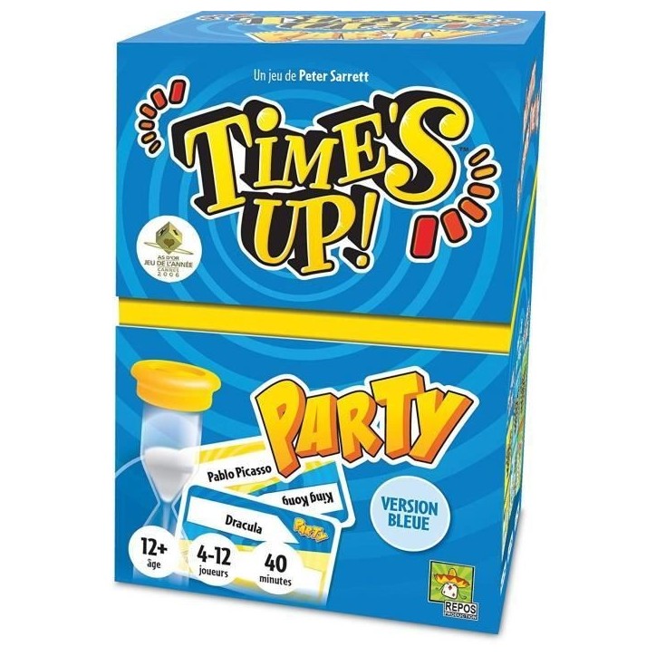 Asmodée - Repos Production - Time's Up! : Party - Version Bleue - Jeu de société - a partir de 12 ans - 4 a 12 joueurs - 40 m