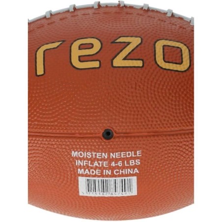 Ballon de football américain - REZO - Caoutchouc - Taille 6 - Marron - Résistant et polyvalent
