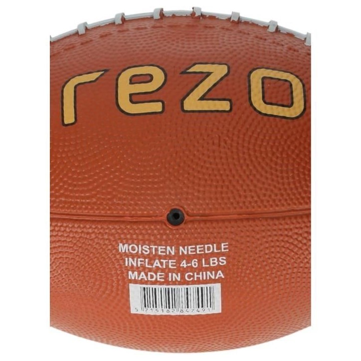 Ballon de football américain - REZO - Caoutchouc - Taille 6 - Marron - Résistant et polyvalent Ballon de football américain - REZO - Caoutchouc - Taille 6 - Marron - Résistant et polyvalent