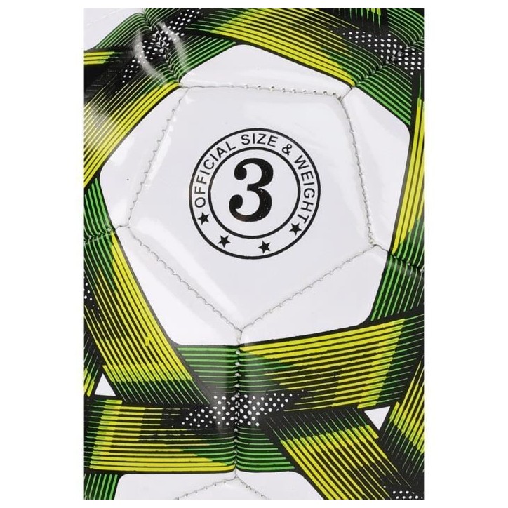 Ballon de football - REZO - PVC - Taille 3 - Jaune bicolore - Résistant