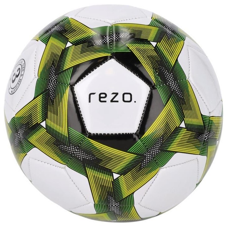 Ballon de football - REZO - PVC - Taille 4 - Jaune bicolore - Résistant Ballon de football - REZO - PVC - Taille 4 - Jaune bicolore - Résistant