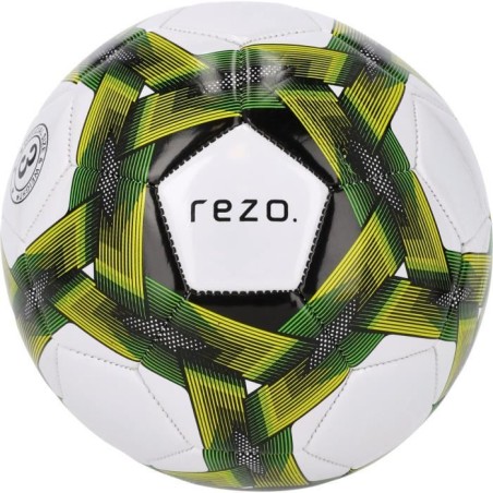 Ballon de football - REZO - PVC - Taille 5 - Jaune bicolore - Résista