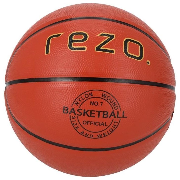 Ballon de basket - REZO - Caoutchouc - Taille 7 - Marron - Polyvalent