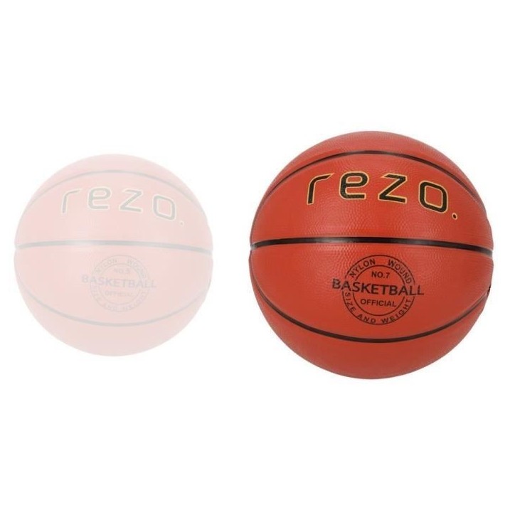 Ballon de basket - REZO - Caoutchouc - Taille 7 - Marron - Polyvalent