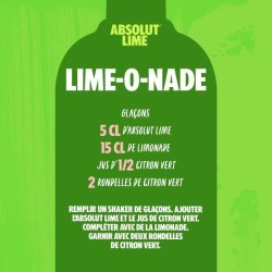 Absolut - Lime - Vodka aromatisée - 40,0% Vol. - 70cl