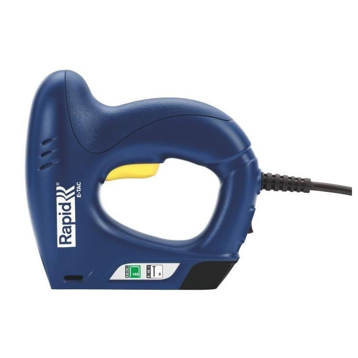 RAPID - E-TAC - Agrafeuse électrique pro, pour agrafes n°140/6-14mm et clous n°8/15mm - Boîte + Agrafeuse + Agrafes /Clous - RAPID - E-TAC - Agrafeuse électrique pro, pour agrafes n°140/6-14mm et clous n°8/15mm - Boîte + Agrafeuse + Agrafes /Clous -