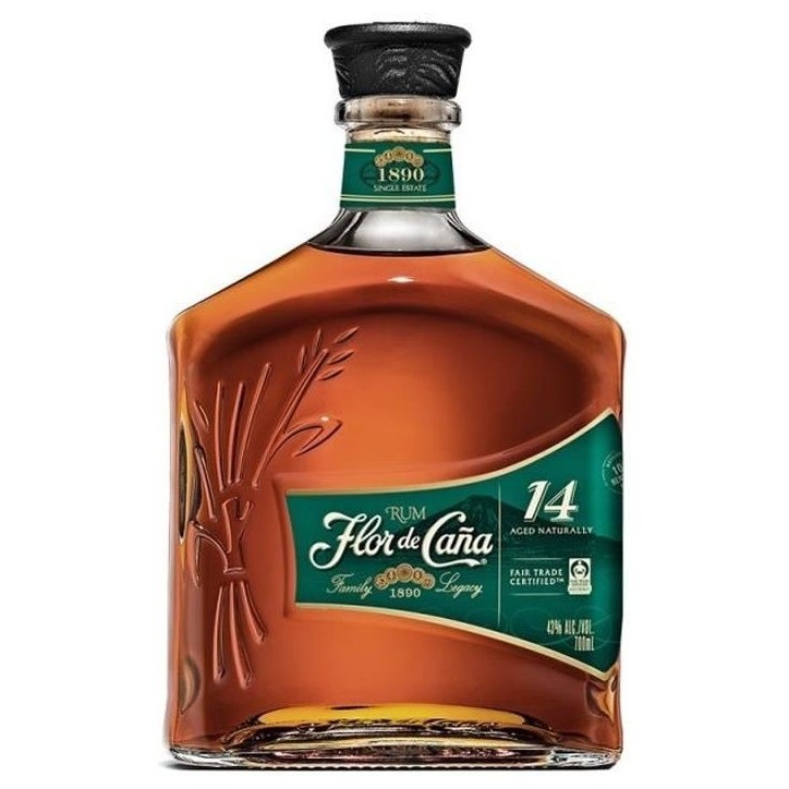 Flor de Caña - 14 ans - Rhum Vieux - Nicaragua - 43,0% Vol - 70cl avec etui