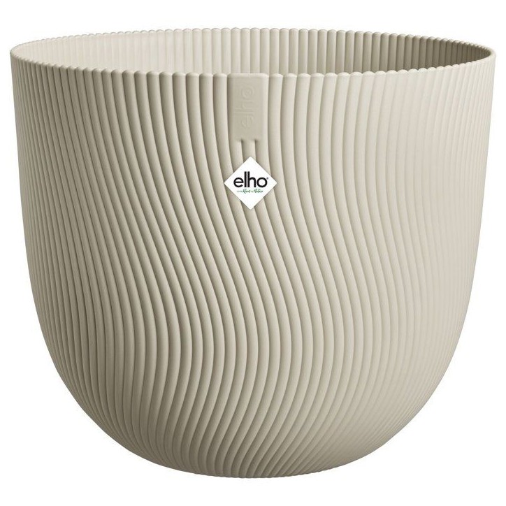 Pot de fleur rond - ELHO - Sereh Rond 60 - 110 L - Ø 59 x H 51 cm - Beige - Intérieur/extérieur Pot de fleur rond - ELHO - Sereh Rond 60 - 110 L - Ø 59 x H 51 cm - Beige - Intérieur/extérieur