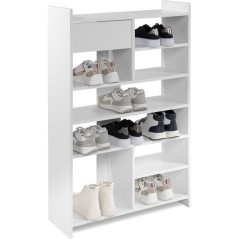 Meuble a chaussures - MÜNSTER - Blanc - 12 paires de chaussures - 71,
