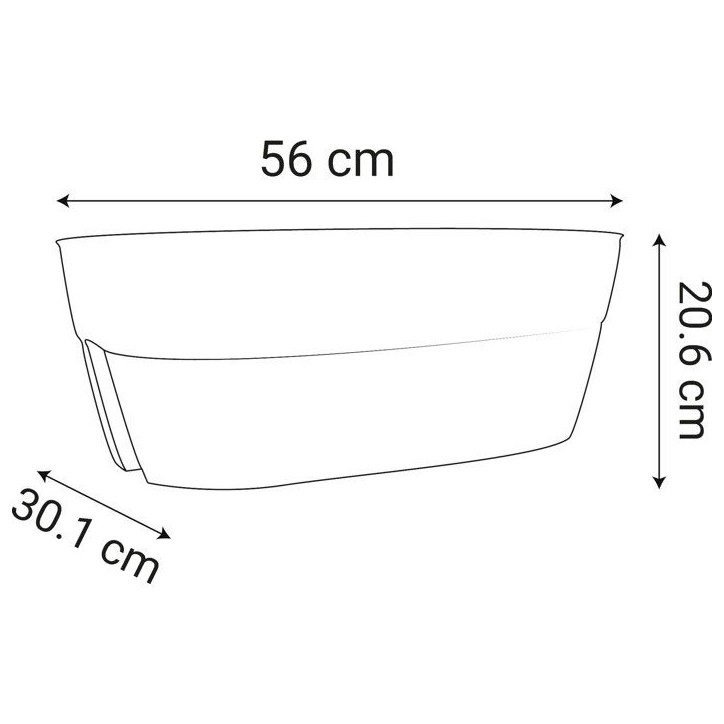 Jardiniere Cavaliere - EDA - Osaka - 19,5 L - Pour Balcons et Rambardes - 56 x 30,1 x H. 20,6 cm - Orange Terre Battue Jardiniere Cavaliere - EDA - Osaka - 19,5 L - Pour Balcons et Rambardes - 56 x 30,1 x H. 20,6 cm - Orange Terre Battue