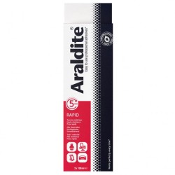 Colle époxy bi-composant - CYANOLIT - Araldite - Raprid rouge - 2 x 1