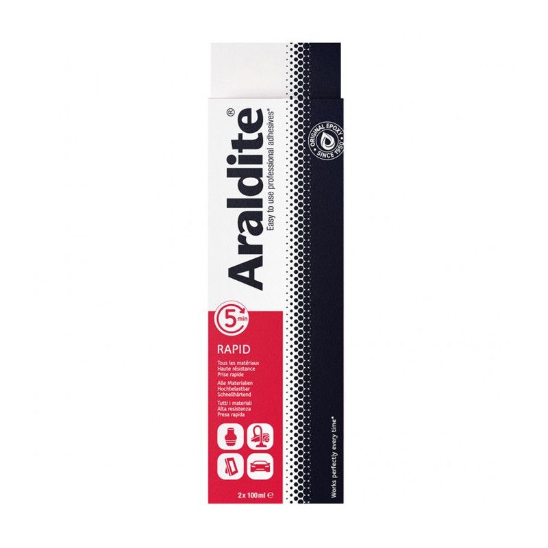 Colle époxy bi-composant - CYANOLIT - Araldite - Raprid rouge - 2 x 1 Colle époxy bi-composant - CYANOLIT - Araldite - Raprid rouge - 2 x 1