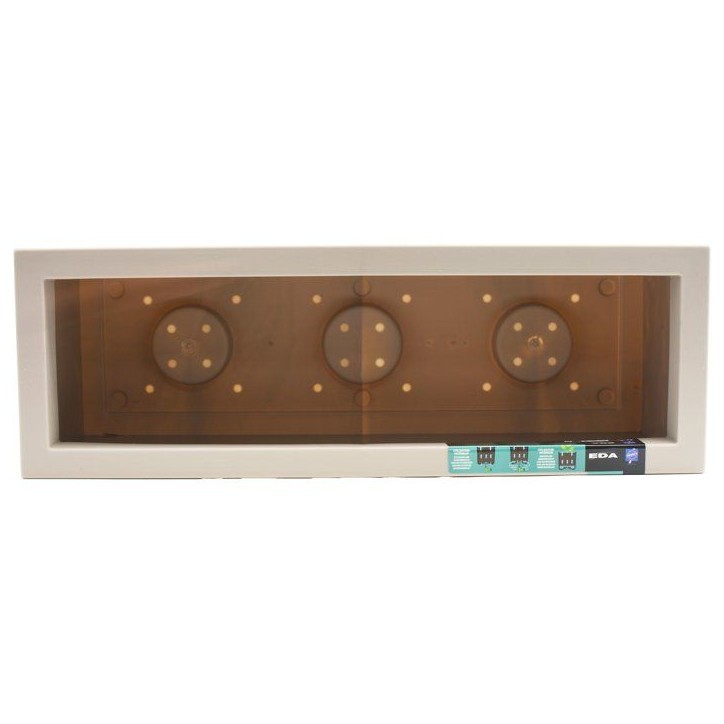 Balconniere - EDA - Volcania Up - 25 L - Intérieur/Extérieur - Décor Pierre - 59 x 19,5 x H. 22,8 cm - Beige Calcaire