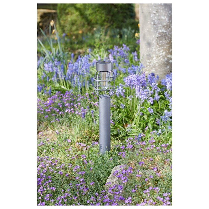 Lot de 2 Balises solaires - SMART365 - Anglia - Blanc chaud - Gris