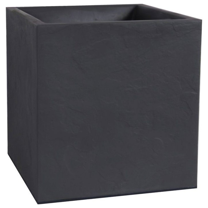 Pot de fleurs Carré 40 cm - EDA - Volcania - 31 L - Intérieur/Extérieur - Décor Pierre - 39,5 x 39,5 x H. 43,5 cm - Gris Ant Pot de fleurs Carré 40 cm - EDA - Volcania - 31 L - Intérieur/Extérieur - Décor Pierre - 39,5 x 39,5 x H. 43,5 cm - Gris Ant
