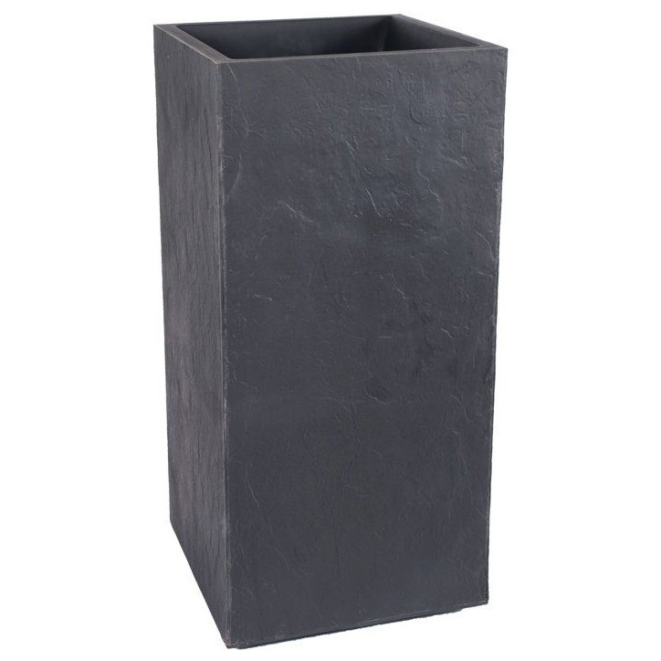 Bac a fleurs Carré Haut 40 cm - EDA - Volcania - 31 L - Intérieur/Extérieur - 39,5 x 39,5 x H. 80 cm - Gris Anthracite Bac a fleurs Carré Haut 40 cm - EDA - Volcania - 31 L - Intérieur/Extérieur - 39,5 x 39,5 x H. 80 cm - Gris Anthracite