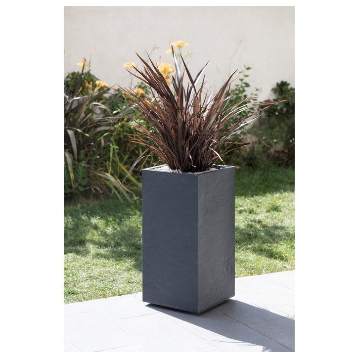 Bac a fleurs Carré Haut 40 cm - EDA - Volcania - 31 L - Intérieur/Extérieur - 39,5 x 39,5 x H. 80 cm - Gris Anthracite Bac a fleurs Carré Haut 40 cm - EDA - Volcania - 31 L - Intérieur/Extérieur - 39,5 x 39,5 x H. 80 cm - Gris Anthracite