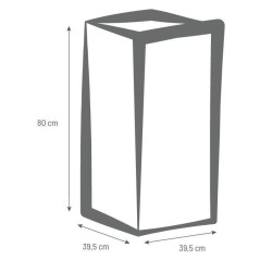 Bac a fleurs Carré Haut 40 cm - EDA - Volcania - 31 L - Intérieur/Ex