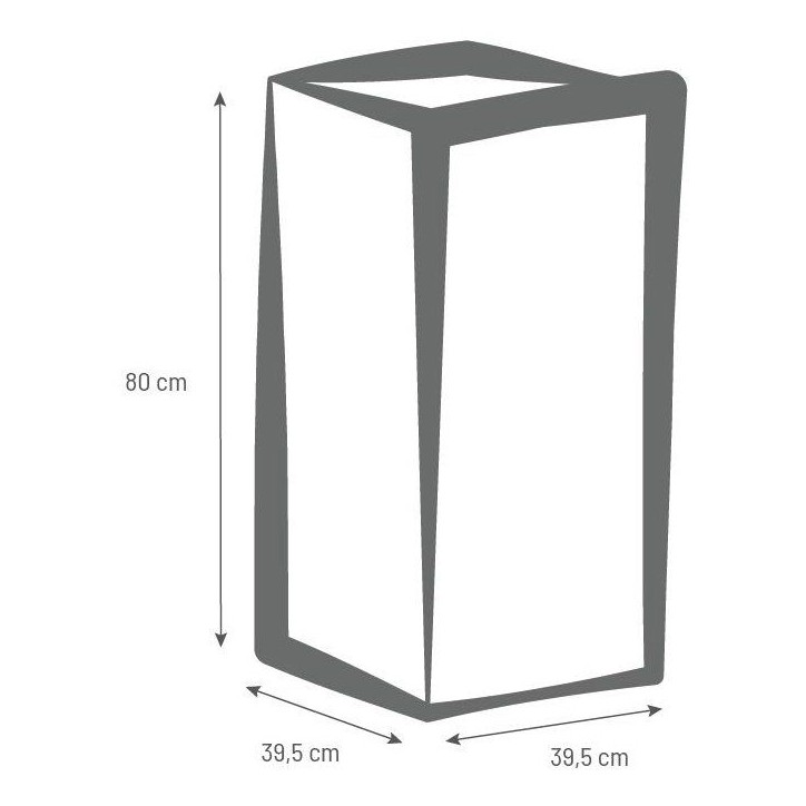 Bac a fleurs Carré Haut 40 cm - EDA - Volcania - 31 L - Intérieur/Extérieur - 39,5 x 39,5 x H. 80 cm - Gris Anthracite Bac a fleurs Carré Haut 40 cm - EDA - Volcania - 31 L - Intérieur/Extérieur - 39,5 x 39,5 x H. 80 cm - Gris Anthracite