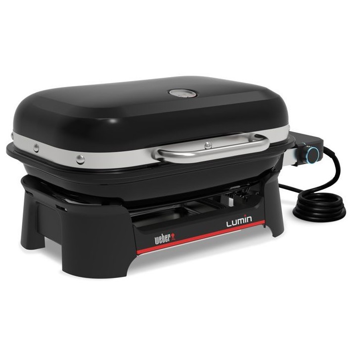Barbecue a électrique - Weber - Lumin Compact - 2,2kW - Acier émaillé - Espace de cuisson 28 x 43 cm - Noir