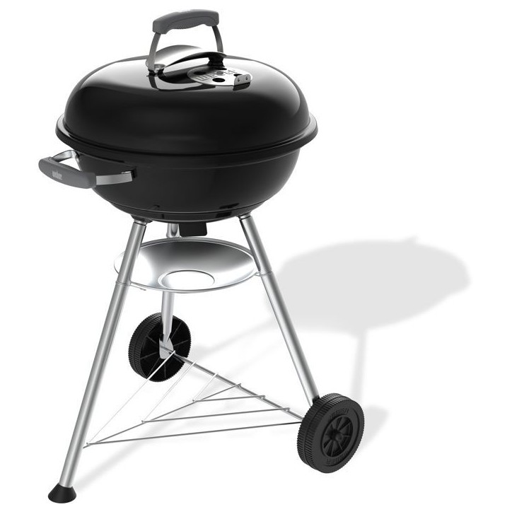 Barbecue a charbon - Weber - Compact Kettle - Ø47 cm - Acier émaillé - Clapet d'aération - 6 couverts - Noir Barbecue a charbon - Weber - Compact Kettle - Ø47 cm - Acier émaillé - Clapet d'aération - 6 couverts - Noir