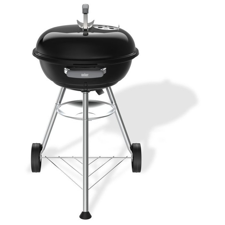 Barbecue a charbon - Weber - Compact Kettle - Ø47 cm - Acier émaillé - Clapet d'aération - 6 couverts - Noir Barbecue a charbon - Weber - Compact Kettle - Ø47 cm - Acier émaillé - Clapet d'aération - 6 couverts - Noir