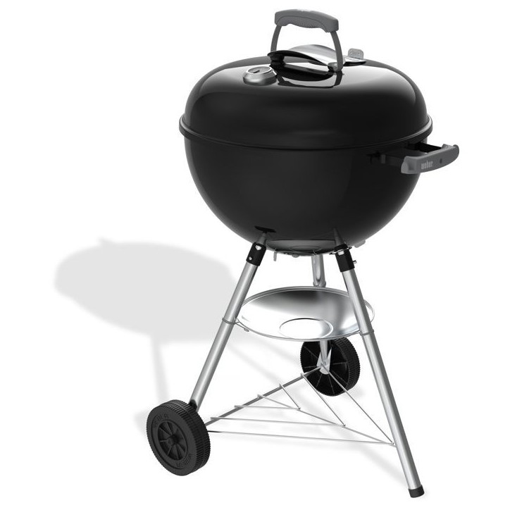 Barbecue a charbon - Weber - Bar-B-Kettle - Ø47 cm - Thermometre intégré - Acier émaillé - 6 couverts - Noir Barbecue a charbon - Weber - Bar-B-Kettle - Ø47 cm - Thermometre intégré - Acier émaillé - 6 couverts - Noir