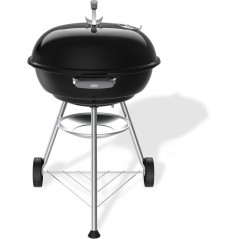 Barbecue a charbon - Weber - Compact Kettle - Ø57 cm - Acier émaillé - Clapet d'aération - 9 couverts - Noir