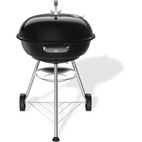 Barbecue a charbon - Weber - Compact Kettle - Ø57 cm - Acier émaillé - Clapet d'aération - 9 couverts - Noir