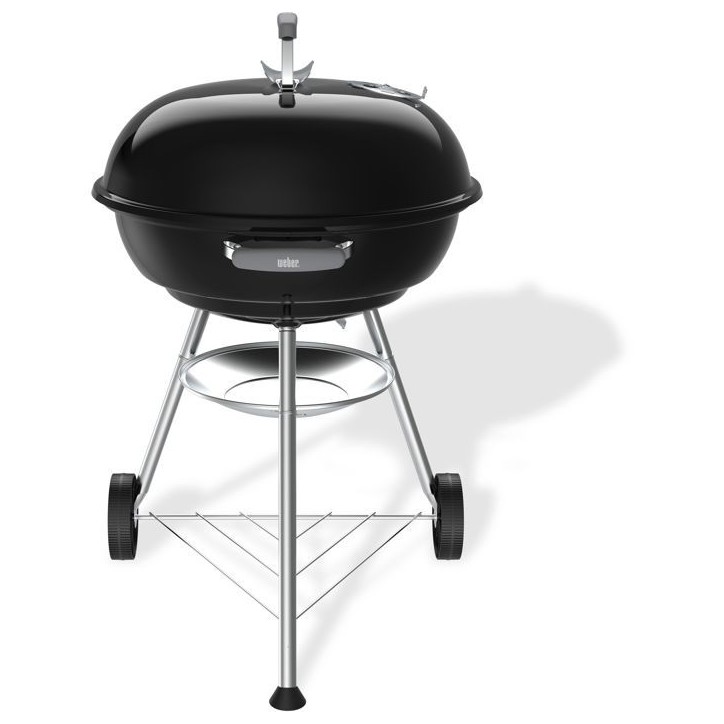 Barbecue a charbon - Weber - Compact Kettle - Ø57 cm - Acier émaillé - Clapet d'aération - 9 couverts - Noir Barbecue a charbon - Weber - Compact Kettle - Ø57 cm - Acier émaillé - Clapet d'aération - 9 couverts - Noir