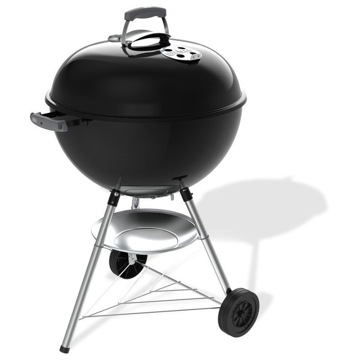 Barbecue a charbon - Weber - Bar-B-Kettle - Ø57 cm - Thermometre intégré - Acier émaillé - 9 couverts - Noir Barbecue a charbon - Weber - Bar-B-Kettle - Ø57 cm - Thermometre intégré - Acier émaillé - 9 couverts - Noir