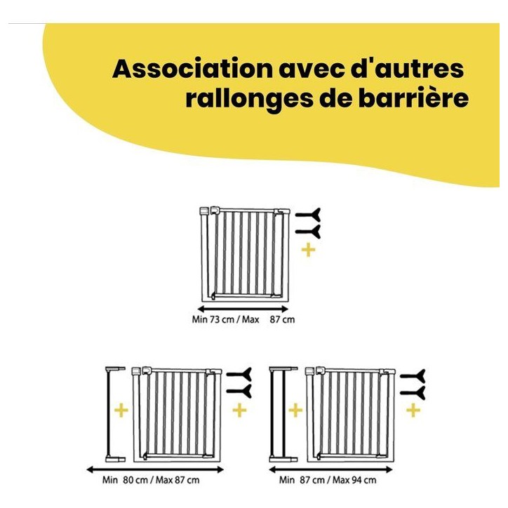SAFETY 1ST Adaptateur de balustrade pour barriere de sécurité enfant - Lot de 2 SAFETY 1ST Adaptateur de balustrade pour barriere de sécurité enfant - Lot de 2