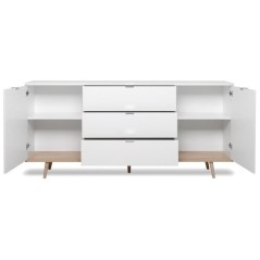 GÖTEBORG Buffet bas - Style scandinave - Décor chene et blanc - L 18