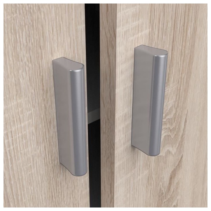 Armoire multi usages - Armoire auxiliaire a 2 portes, Range chaussures - L55xP36xH108cm - Décor chene -DEMEYERE