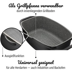 GSW Cocotte a induction Gourmet Granit - 6 l