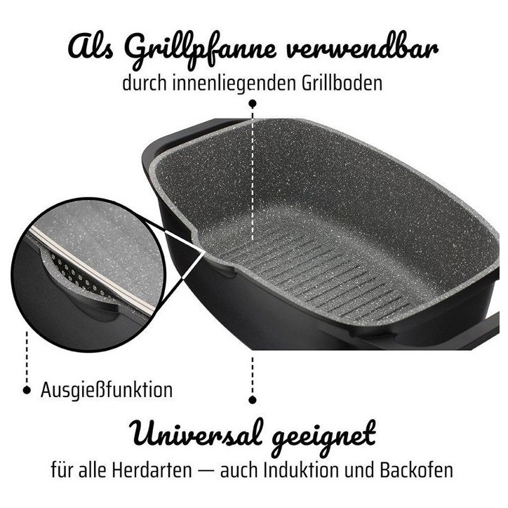 GSW Cocotte a induction Gourmet Granit - 6 l GSW Cocotte a induction Gourmet Granit - 6 l