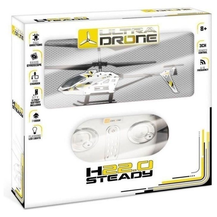 MONDO SPA Hélicoptere radiocommandé Steady - 22 cm MONDO SPA Hélicoptere radiocommandé Steady - 22 cm