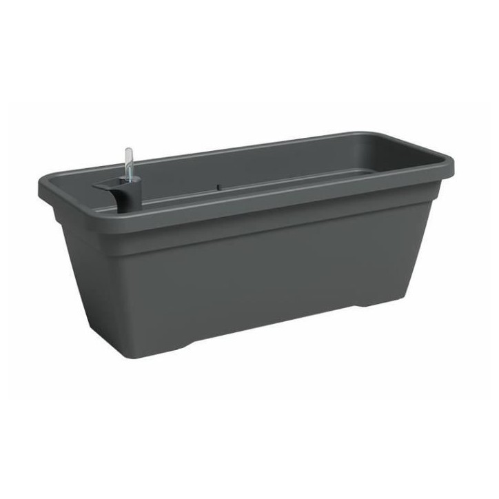 ARTEVASI Jardiniere - VENEZIA - Plastique - Anthracite - Rectangulaire - L77,9 x P24 x H22cm
